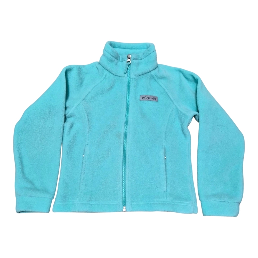 Columbia Fleece Turquoise Green Kids Jacket Size XS (6/6x)